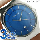 スカーゲン グレーネン クオーツ メンズ 腕時計 SKW6160 SKAGEN ブルー×ブラウン