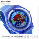 Swatch スウォッチ スイス製 腕時計 ニュージェント インディゴ ラッカード SUON101