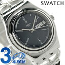 【5日は全品5倍にさらに+4倍でポイント最大33倍】 スウォッチ SWATCH 腕時計 スイス製 アイロニー ミディアム レディース YLS710G クオーツ ネイビー×ブラック 時計【あす楽対応】