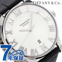 ティファニー アトラス ドーム XL 自動巻き メンズ 腕時計 Z1810.68.10A21A50A TIFFANY&Co. シルバー×ブラック カーフレザー 新品