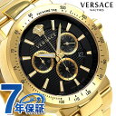 ヴェルサーチ ミスティック スポーツ 46mm クロノグラフ VFG190016 VERSACE 腕時計 ブラック