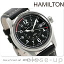 ハミルトン 腕時計 カーキ フィールド オート 40MM 自動巻き メンズ ブラック レザーベルト HAMILTON H70595733HAMILTON Khaki Field Auto H70595733