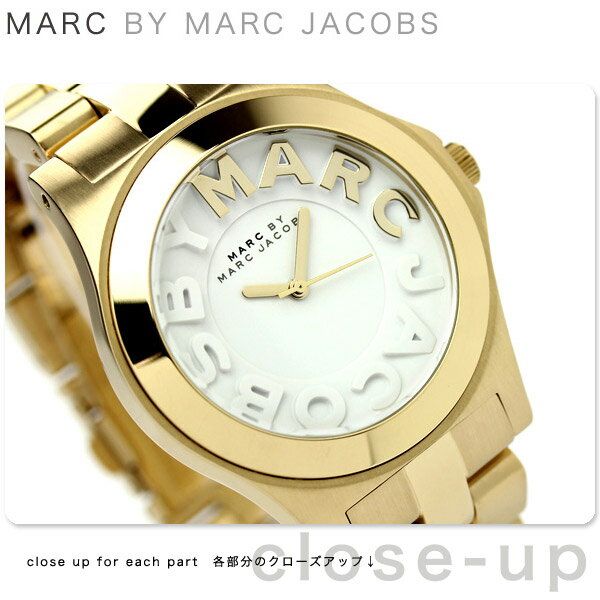 マーク バイ マーク ジェイコブス MARC by MARC JACOBS レディース 時計 Rivera ホワイト×ゴールド MBM3134 