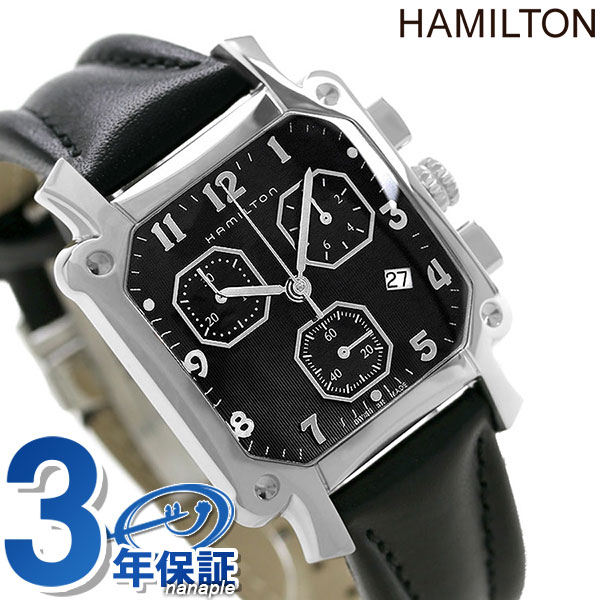 HAMILTON ハミルトン Lloyd ロイド クロノ メンズ 腕時計 ブラック H19412733