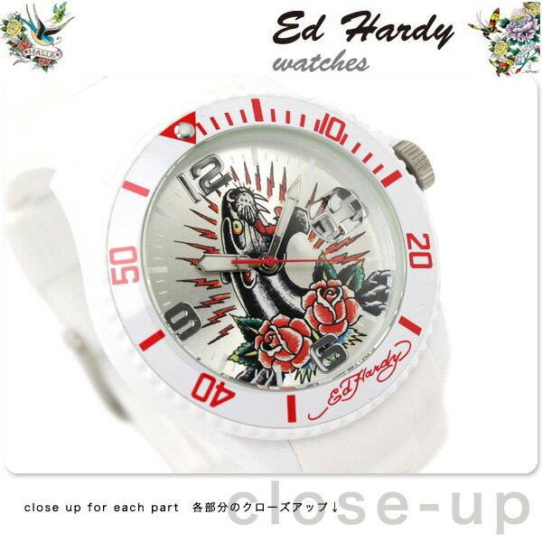 エド・ハーディー Ed-Hardy 腕時計 マッターホーン ホワイト MH-PR