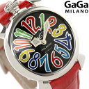 ガガミラノ GaGa MILANO MANUALE ACCIAIO マルチカラー×ブラック レザーベルト 5020.2ガガミラノ GaGa MILANO 40mm クオーツ 5020.2