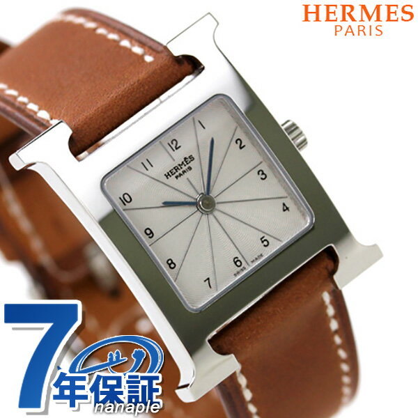 エルメス HERMES 腕時計 Hウォッチ レディース ブラウンレザーバンド アイボリー HH1.210.260/VBAローン10回払いまで金利ゼロキャンペーン中!! エルメス HERMES Hウォッチ HH1.210.260/VBA