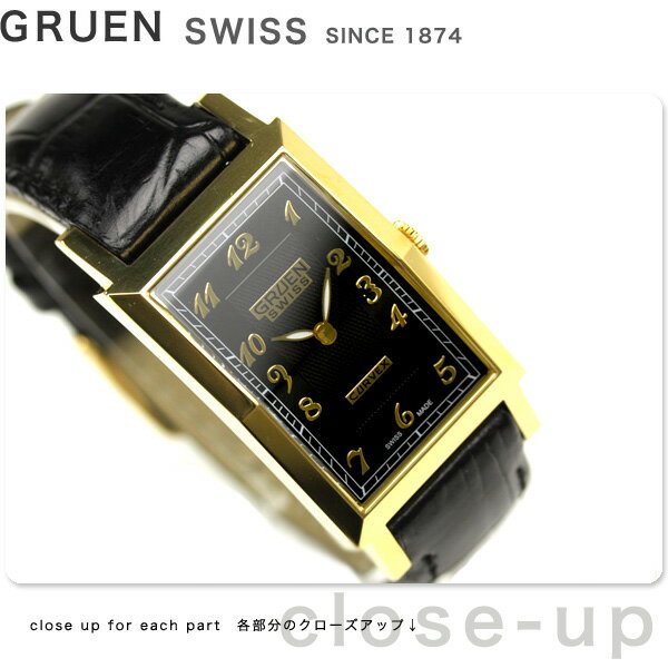 GRUEN グリューエン CURVEX メンズ 腕時計 ブラック×ブラック GSC10-1