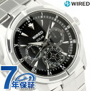 セイコー ワイアード ソーラー マルチカレンダー メンズ 腕時計 AGAD032 SEIKO WIRED ブラック