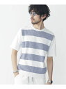 【SALE/50%OFF】nano・universe ニットコンビボーダーTシャツ ナノユニバース カットソー【RBA_S】【RBA_E】【送料無料】