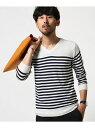 【SALE/75%OFF】the.first.floor. カシミヤブレンドボーダーVニット ナノユニバース ニット【RBA_S】【RBA_E】