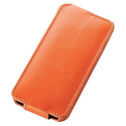 【送料無料】【カード決済可能】【P5E】エレコム iPhone 5/5s用 ソフトレザーカバー/フィルム付/オレンジ PS-A12PLFDR(PS-A12PLFDR) メーカー在庫品[メール便対象商品]