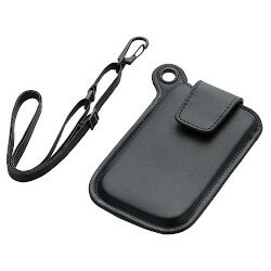 【送料無料】【カード決済可能】エレコム スマートフォン用 レザーポーチ/ネックストラップ付/ブラック(P-01LCBK) メーカー在庫品