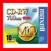 日立マクセル CD−RW 700MB 80MQ.S1P10S 10枚