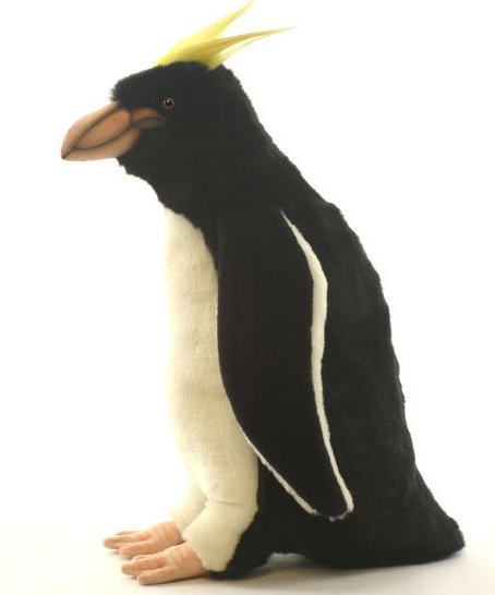【HANSA】リアルぬいぐるみマカロニペンギン 32cm