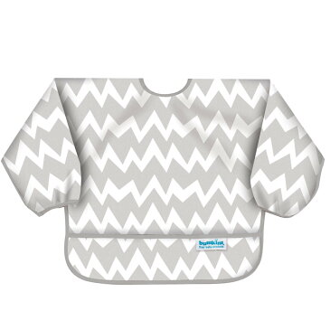 【ポイント★さらに5倍★】バンキンス (Bumkins) スリーブビブ 長袖タイプ 6ヶ月〜2歳 Gray Chevron お食事エプロン/スタイ/よだれかけ/ポケット付き【あす楽対応】【ナチュラルリビング】