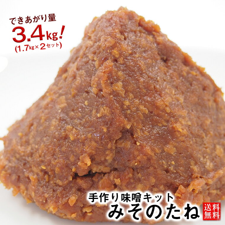 農薬・化学肥料を使用していない原料を100％使用した「簡単」手作りみそキット　みそのたね【送料無料】食育・腸活・発酵生活応援・手作り味噌教室・子供と作れる味噌キット