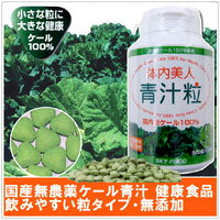 即納可【体内美人青汁粒・500粒】粒状から飲みやすい★国内産無農薬ケール5kg使用！青汁粒★