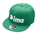 アムズデザイン(ima) ima フラットバイザーキャップ フリー グリーン×ホワイト 4007249