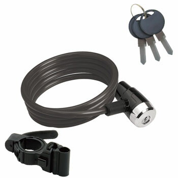 TIOGA(タイオガ) LKW19800 スプレンダー ロック 1500mm コイルタイプ ケーブル ブラック LKW19800の画像