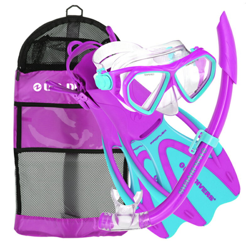 U.S.DIVERS(USダイバーズ) ドラドジュニア4点セット S ファンパープル 253638の画像