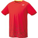 ショッピングテニス ヨネックス(YONEX) ユニ ゲームシャツ フィットスタイル UNI バドミントン/ソフトテニス/テニスウェア M 496(サンセットレッド) 10427
