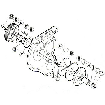 シマノ(SHIMANO) フリーストーンFV　3　パーツ：ドラグバネスペーサー（部品No．021）