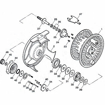 ダイワ(Daiwa) ロッホモア　LA　Spey7／8　パーツ：スプール（部品No．001）