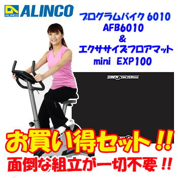 【送料無料】ALINCO(アルインコ) アルインコ　プログラムバイクAFB6010×エクササイズフロアマット　mini　EXP100　セット【SMTB】