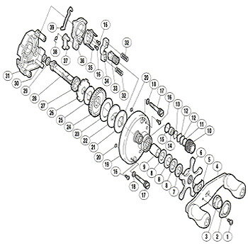 シマノ05　カルカッタ　50　A−RB　パーツ：リテーナ（部品No．002）