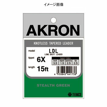 ティムコ(TIEMCO) AKRON　ロングドリフトリーダー　5X 15フィート ステルスグリーン