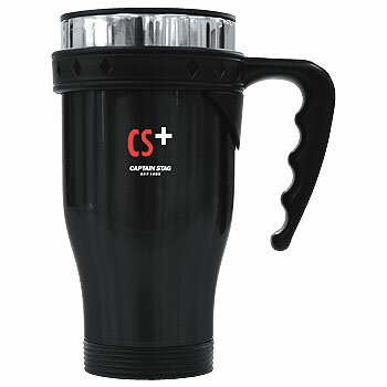 CS＋ CS＋フタ付ダブルステンマグカップ460ml 460ml マットブラック