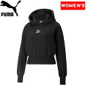 PUMA(プーマ) Women's CLASSICS FASHION クロップ フーディー FL ウィメンズ M PUMA BLACK 534290