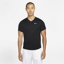 NIKE(ナイキ) ナイキコート Dri-FIT ビクトリー メンズ テニス トップ M (010)ブラック×ブラック×ホワイト NJP-CV3153-010