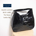 【SALE】【BLUE LABEL by Ralph Lauren】 ラルフローレン エナメル レザー ショルダー バッグ/BLACK【あす楽対応】