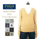ラルフローレン ポロ レディース メリノウール カシミア Vネック ケーブルニット セーターPOLO by Ralph Lauren Knit Top