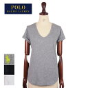 【メール便送料無料】SALE ラルフローレン ポロ レディース コットン Vネック ロールアップ TシャツPOLO by Ralph Lauren T-Shirtメール便可