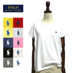【メール便送料無料】 ポロ <strong>ラルフローレン</strong> レディース コットン クルーネック Tシャツ ワンポイント 半袖 女性 POLO Ralph Lauren T-Shirt