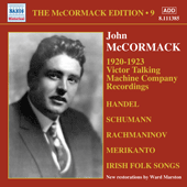 ジョン・マッコーマック録音集第 9 集ビクター・トーキング・マシン・カンパニー・レコーディングス(1920-1923)