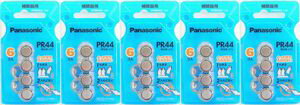 【メール便送料無料】パナソニック製補聴器電池PR44（675）　5パックセット（補聴器用電池PR-44）