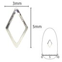 Pieadra ネイルパーツ 中抜きダイヤ シルバー 10P 【ネイルアート/アートアクセサリー/ネイルパーツ/メタルスタッズ/メタルパーツ/ネイル用品】
