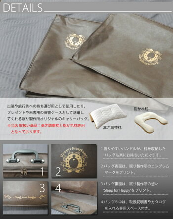 眠り製作所「キャリーバッグ」【送料無料】【メール便対応】抱かれ枕用/高さ調整枕用/エコバッグ/持ち運び/トラベル/枕ケース/まくら用/キャリーバック