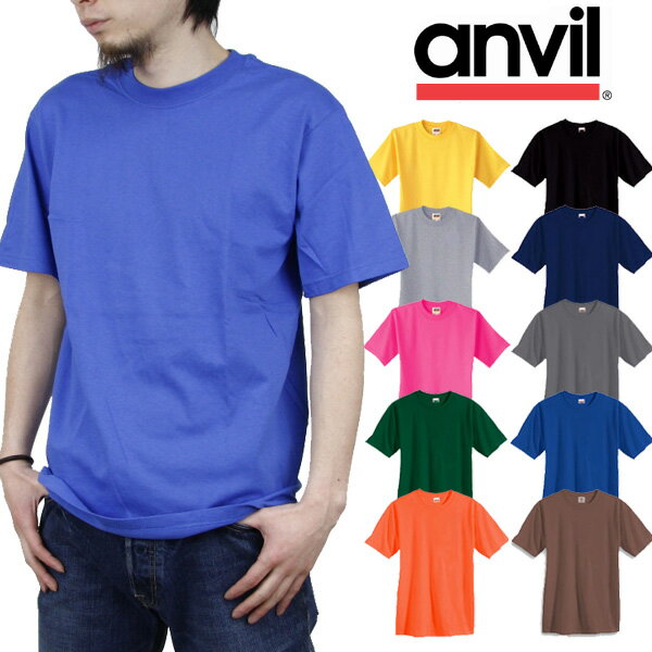 【50%OFF】anvil 6.1 OZ. ヘビーウェイト 無地Tシャツ 100%cotton TEE アンビル半袖無地Tシャツ＜カラー＞【2sp_120611_b】