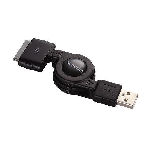 iPod用USBモバイルケーブル ブラック USB-IRL08BK / アクセサリー