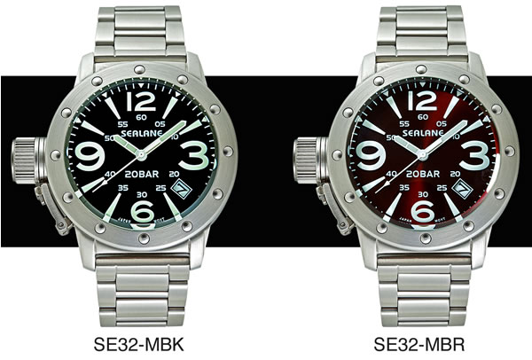 シーレーン 腕時計 時計　シーレーン SEALANE 腕時計 メンズ SE32-MBK SE32-MBR メタルベルト 送料無料