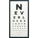Never Lose Sight...視力検査表みたいなアートポスター モノクロ The Lepolas イギリス