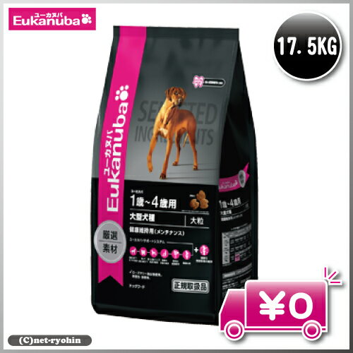 Eukanuba　ユーカヌバ　1歳〜4歳用　大型犬種　大粒　健康維持用（メンテナンス）　17.5kg