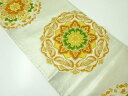 袋帯 宝相華 リメイク【アンティーク】【中古】(リメイク・材料用)