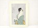 喜多川歌麿 婦人相学十躰 浮気之相 手摺浮世絵木版画【1204off】
