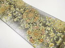 未使用品 金銀糸華紋に花唐草模様織り出し袋帯【リサイクル】【中古】